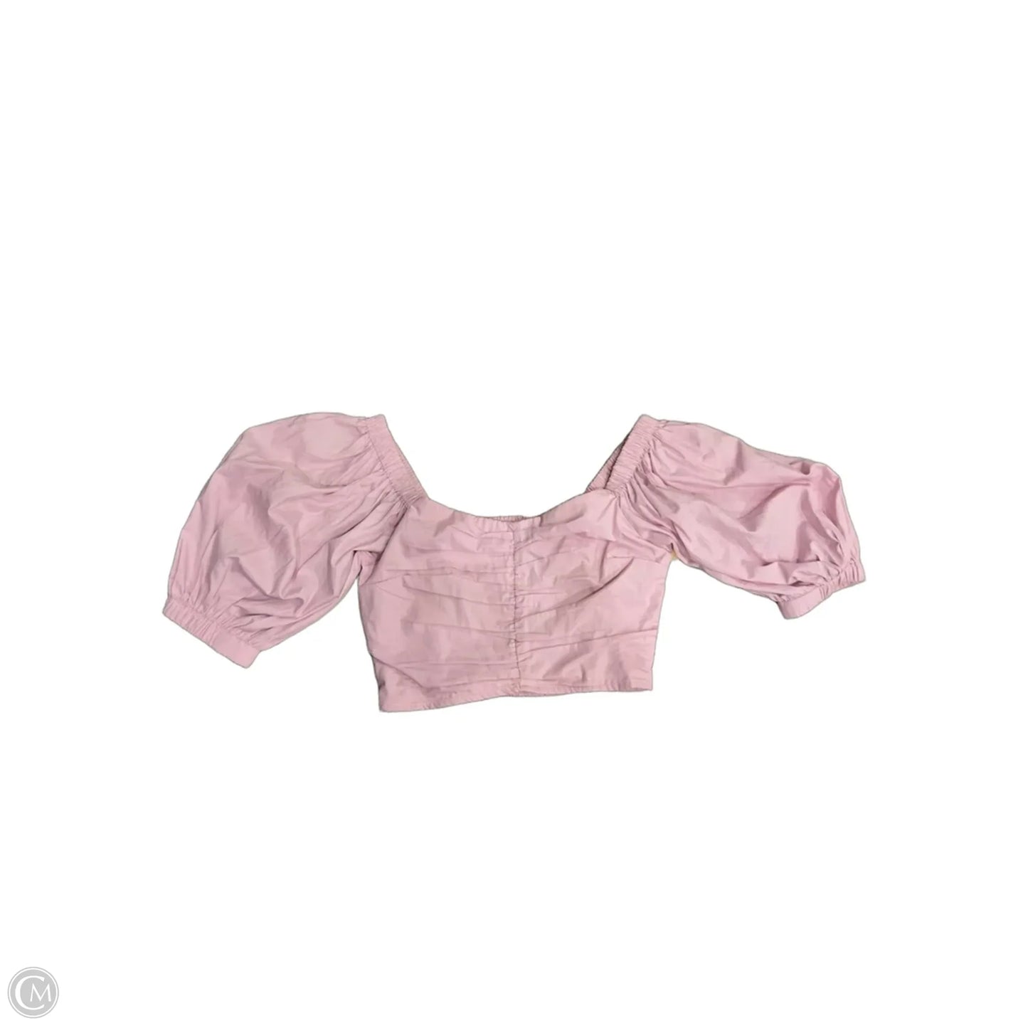 Blouse Short Sleeve By Abercrombie And Fitch In Pink, Size: Xs