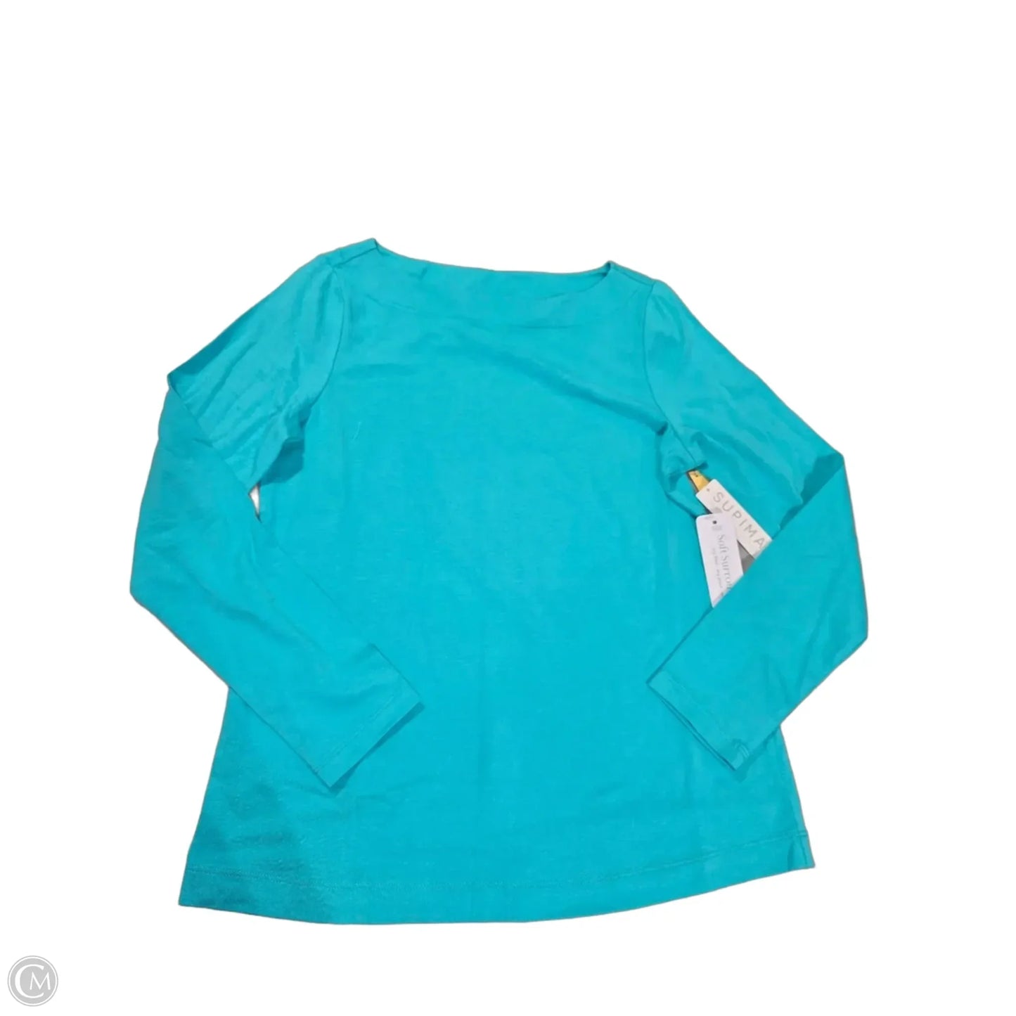 Top Long Sleeve Basic By Soft Surroundings In Aqua, Size: S