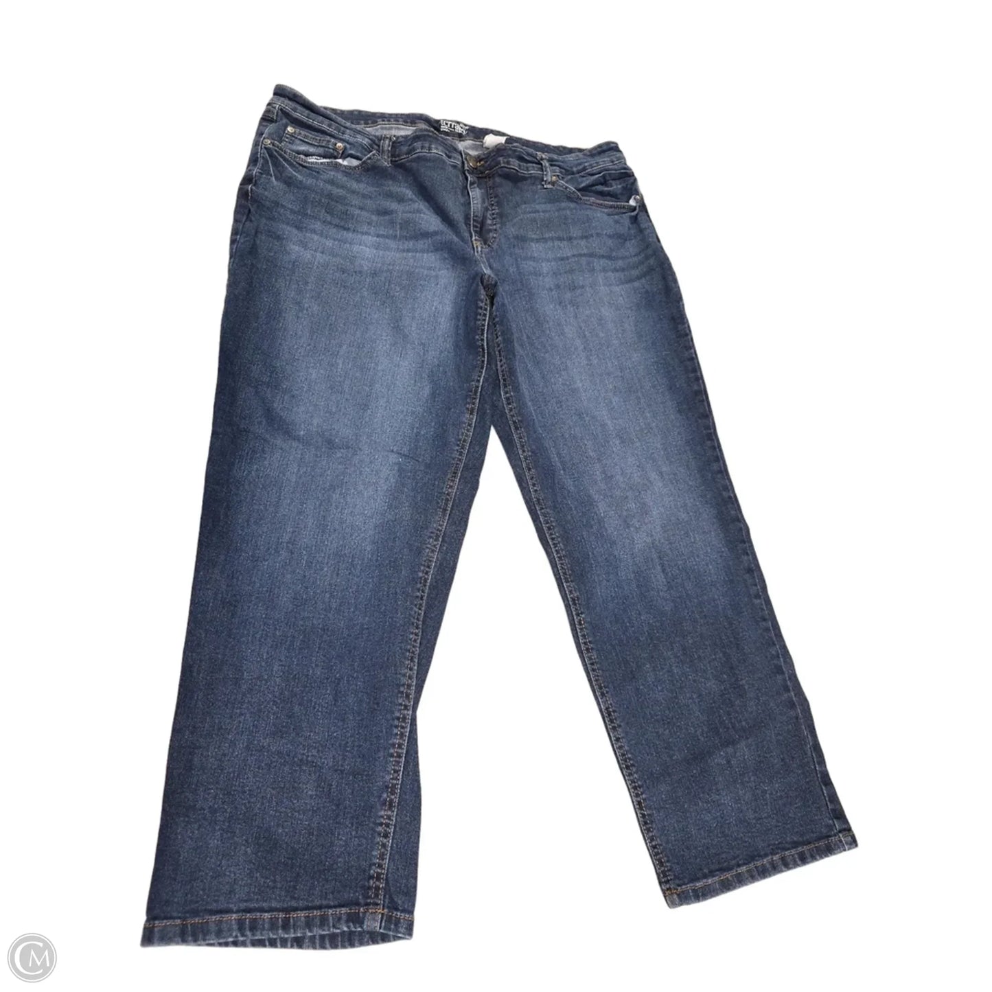 Jeans Straight By Terra & Sky In Blue Denim, Size: 20