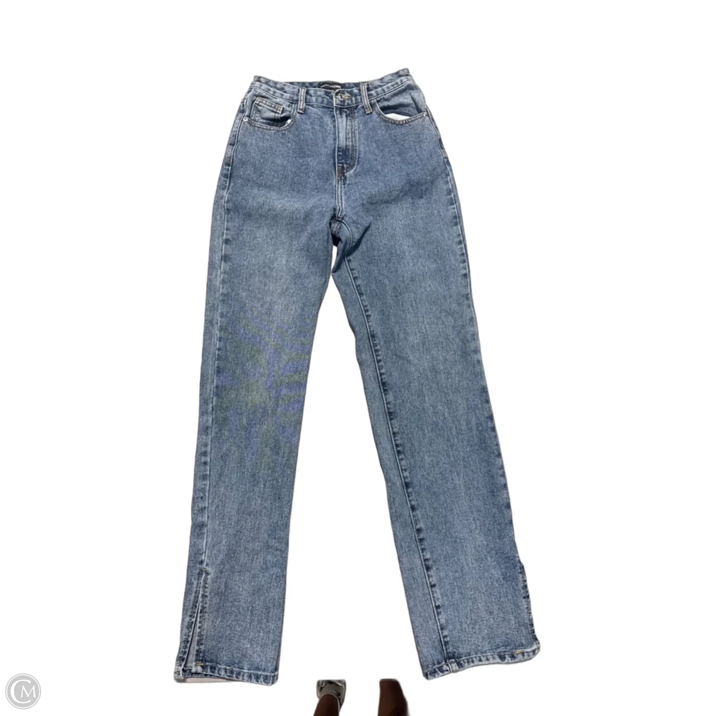 Jeans Straight By Pretty Little Thing In Blue Denim, Size: 8