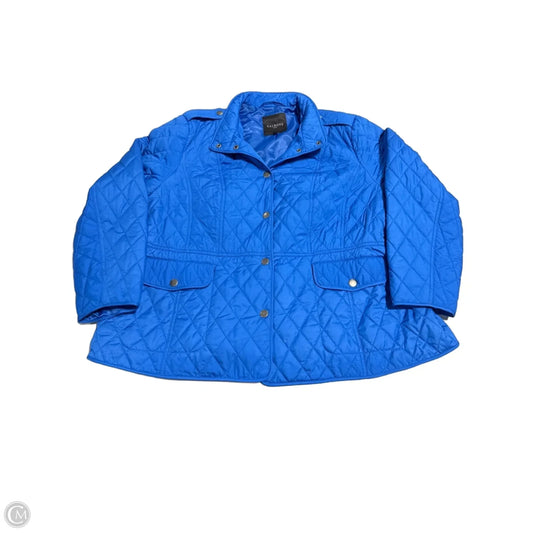 Jacket Puffer & Quilted By Talbots In Blue, Size: 3x