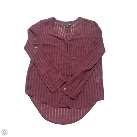 Blouse Long Sleeve By Metaphor In Maroon, Size: S