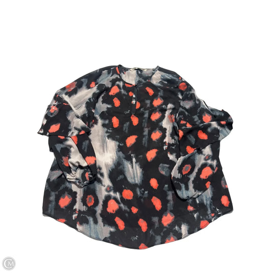 Top Long Sleeve By Rachel Zoe In Black & Pink, Size: 2x