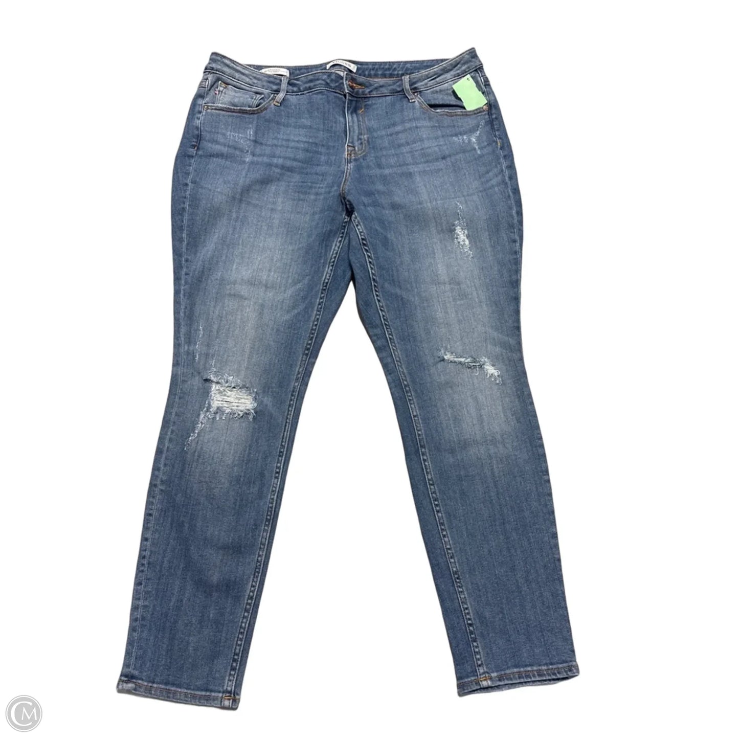 Jeans Skinny By Vigoss In Blue Denim, Size: 18
