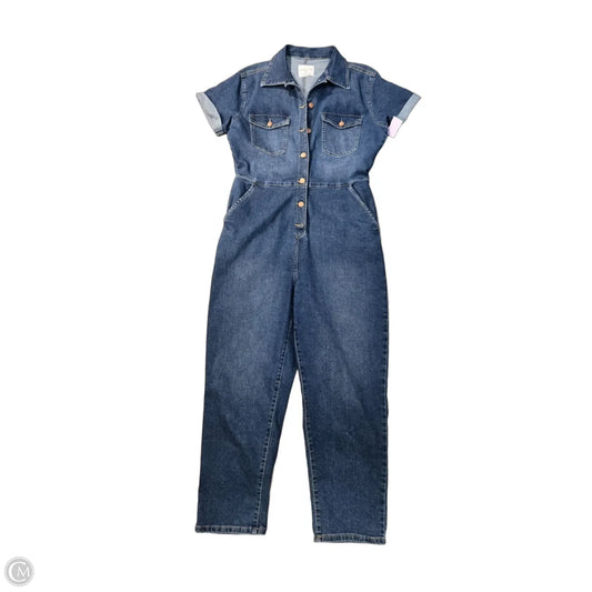 Jumpsuit By Celebrity Pink In Blue Denim, Size: Xl