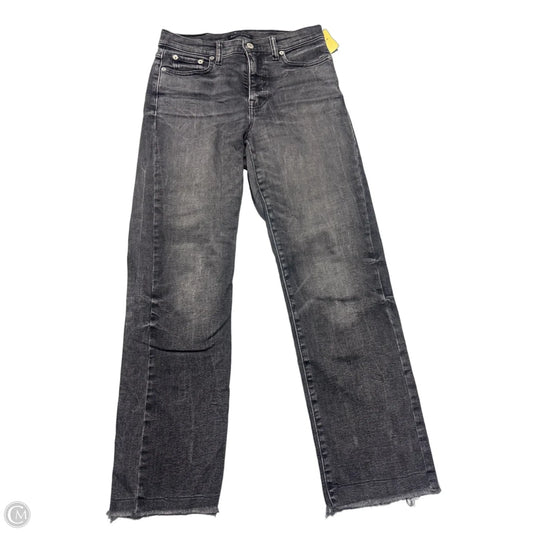 Jeans Straight By Lucky Brand In Black Denim, Size: 8