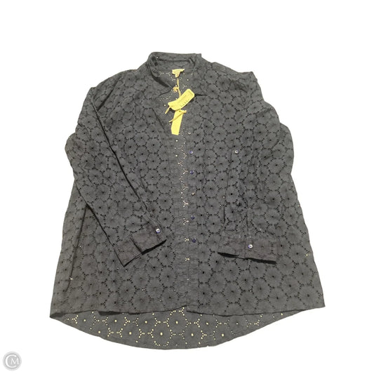 Top Long Sleeve By Nicole By Nicole Miller In Navy, Size: 2x