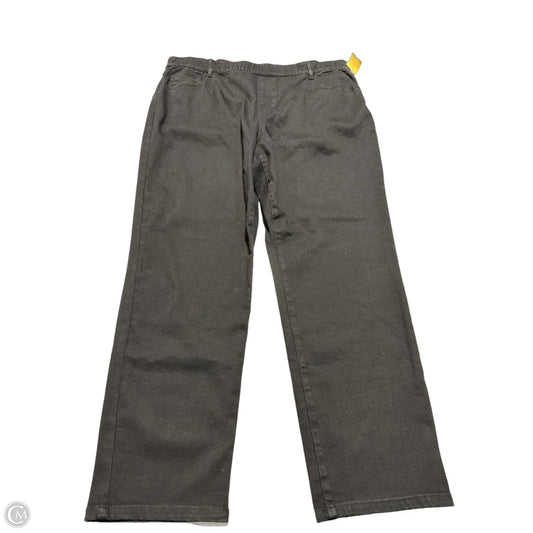 Jeans Straight By Tribal In Black Denim, Size: 20