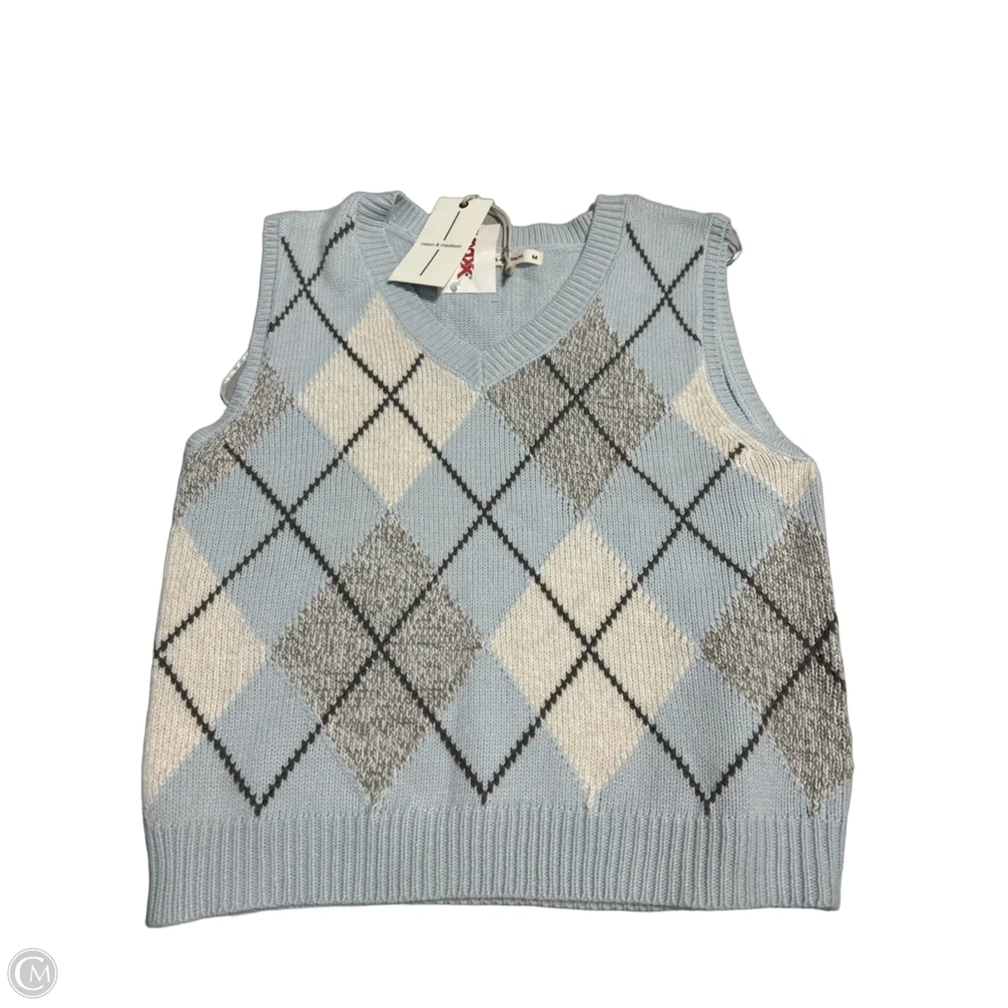 Vest Sweater By Moon And Madison In Blue, Size: M