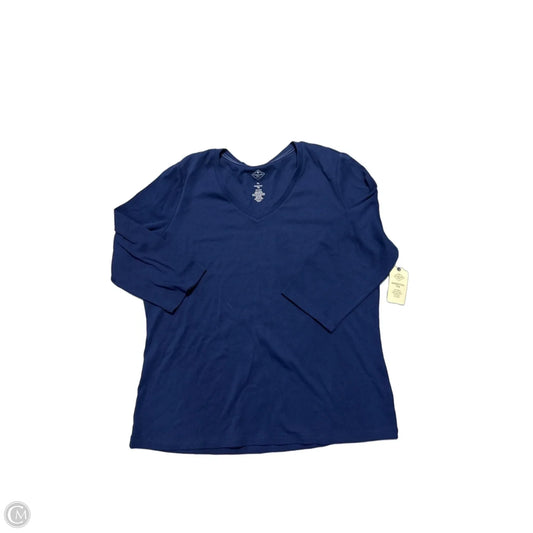Top Long Sleeve By St Johns Bay In Blue, Size: Xl