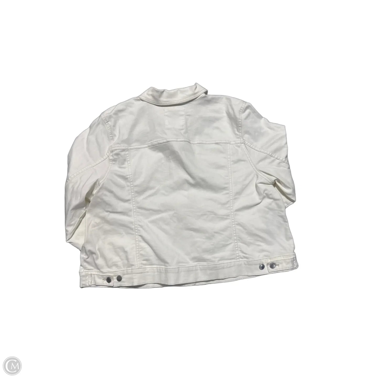 Jacket Denim By Sonoma In White Denim, Size: 2x