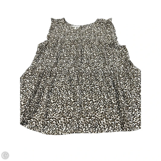 Top Sleeveless By Maurices In Animal Print, Size: Xl