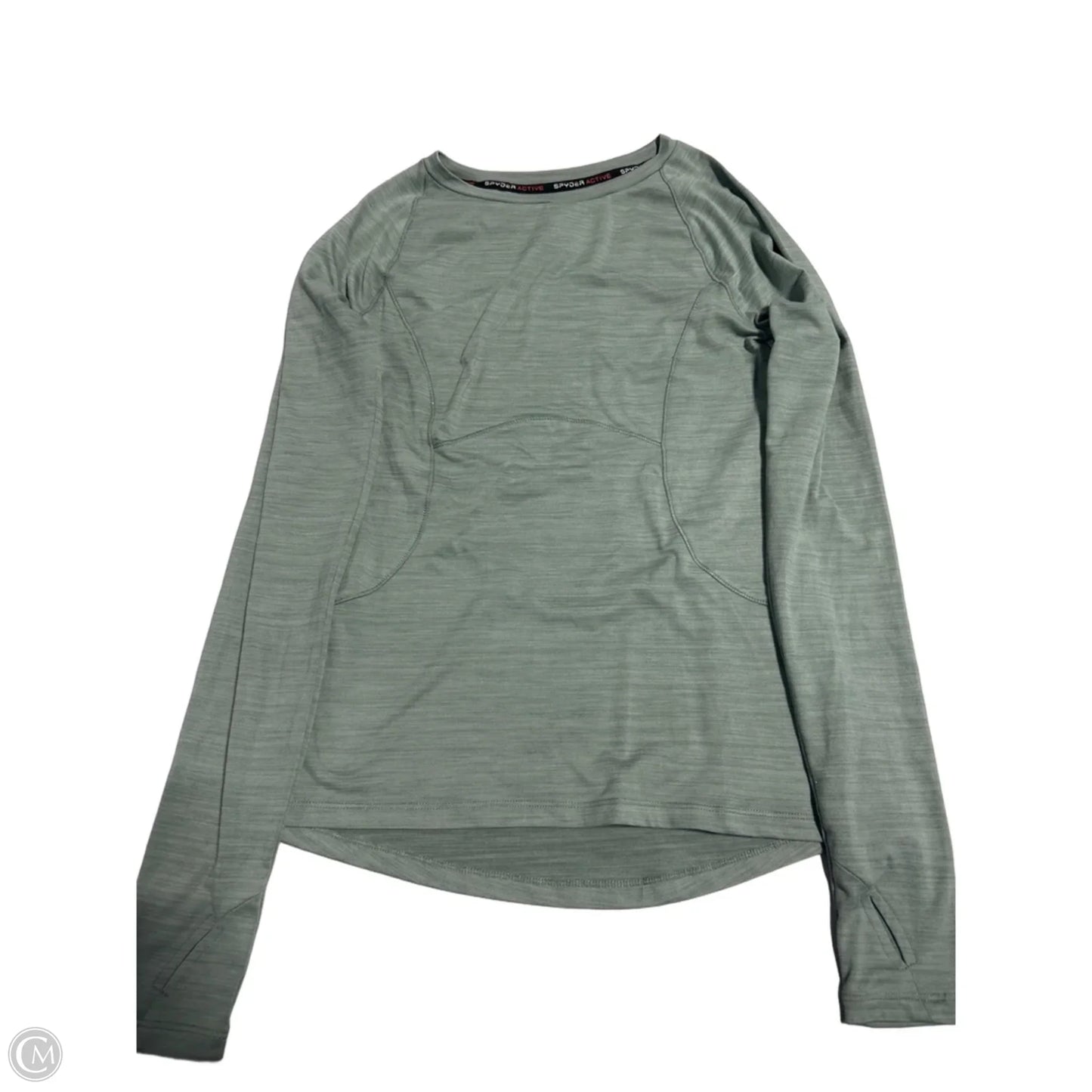 Athletic Top Long Sleeve Crewneck By Spyder In Green, Size: Xs