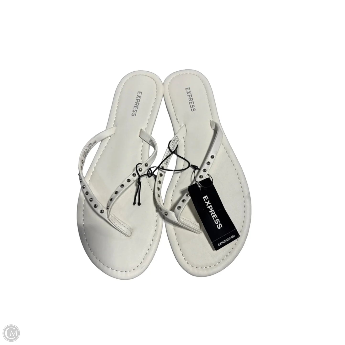 Sandals Flip Flops By Express In White, Size: 6