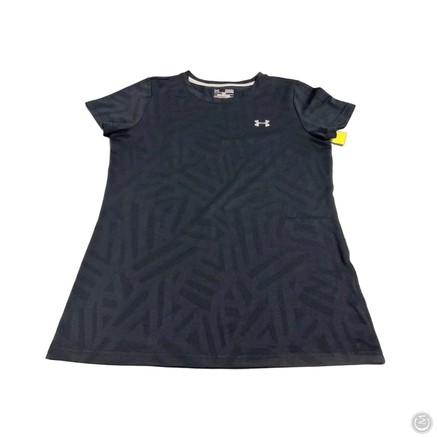 Athletic Top Short Sleeve By Under Armour In Black, Size: M