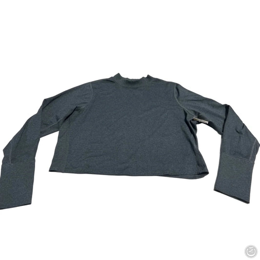 Athletic Top Long Sleeve Collar By Old Navy In Grey, Size: Xxl