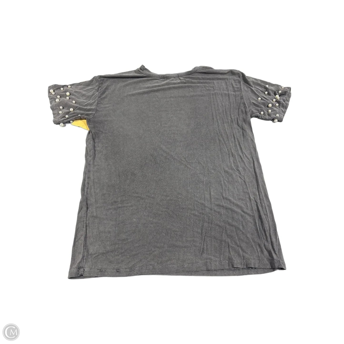 Top Short Sleeve By Cmc In Grey, Size: M