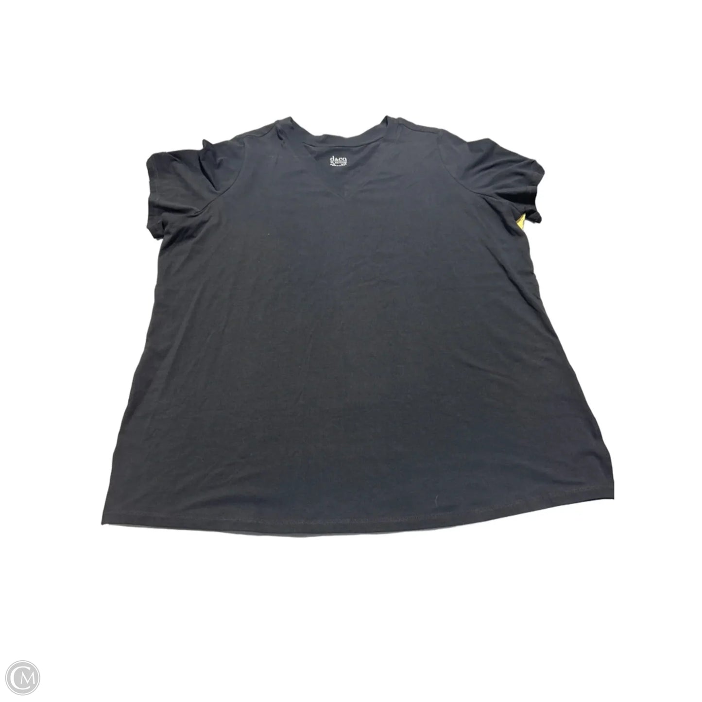 Top Short Sleeve By D&co. In Black, Size: 3x