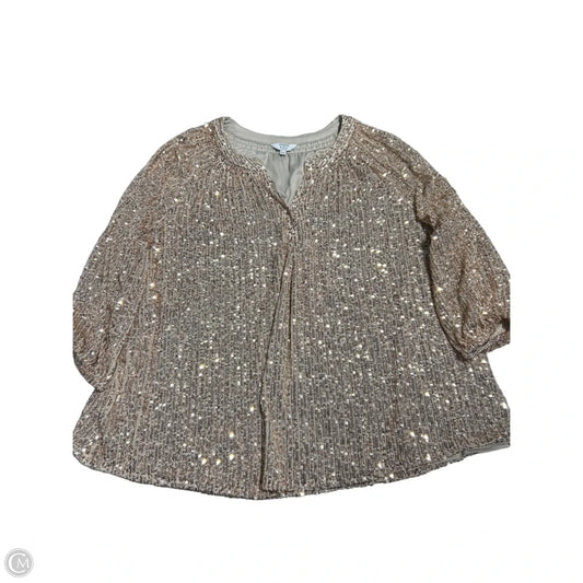 Top Long Sleeve By Crown And Ivy In Gold, Size: Xl