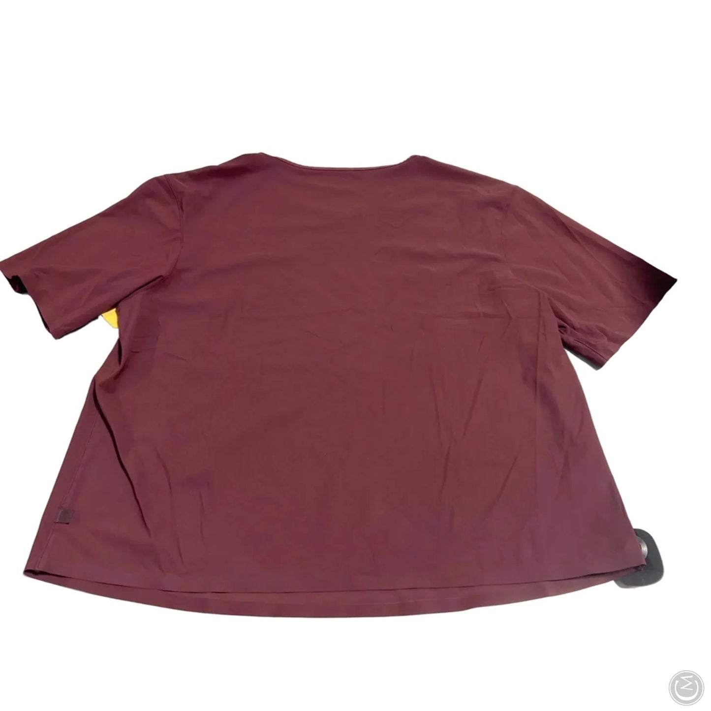 Athletic Top Short Sleeve By Lululemon In Maroon, Size: 8