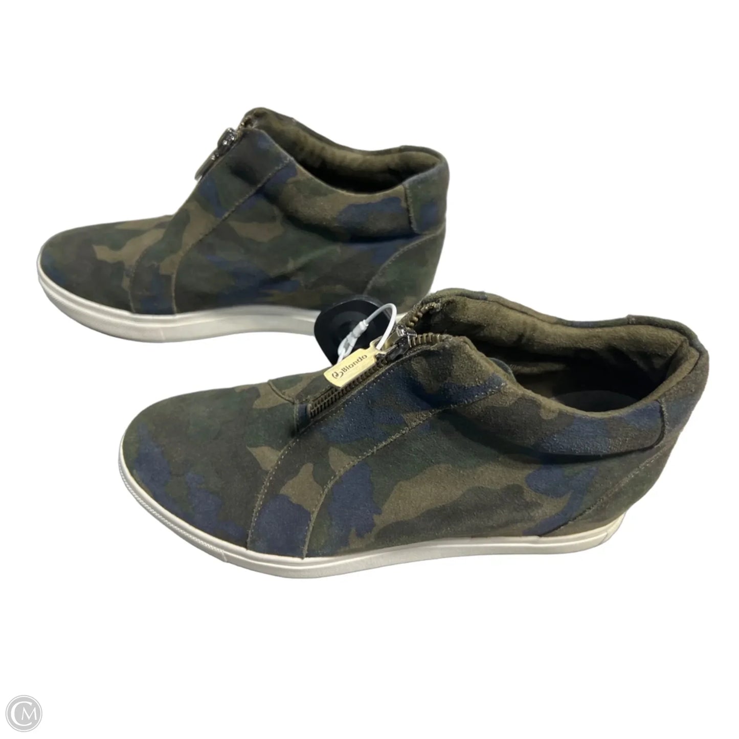Shoes Heels Wedge By Blondo In Camouflage Print, Size: 8.5
