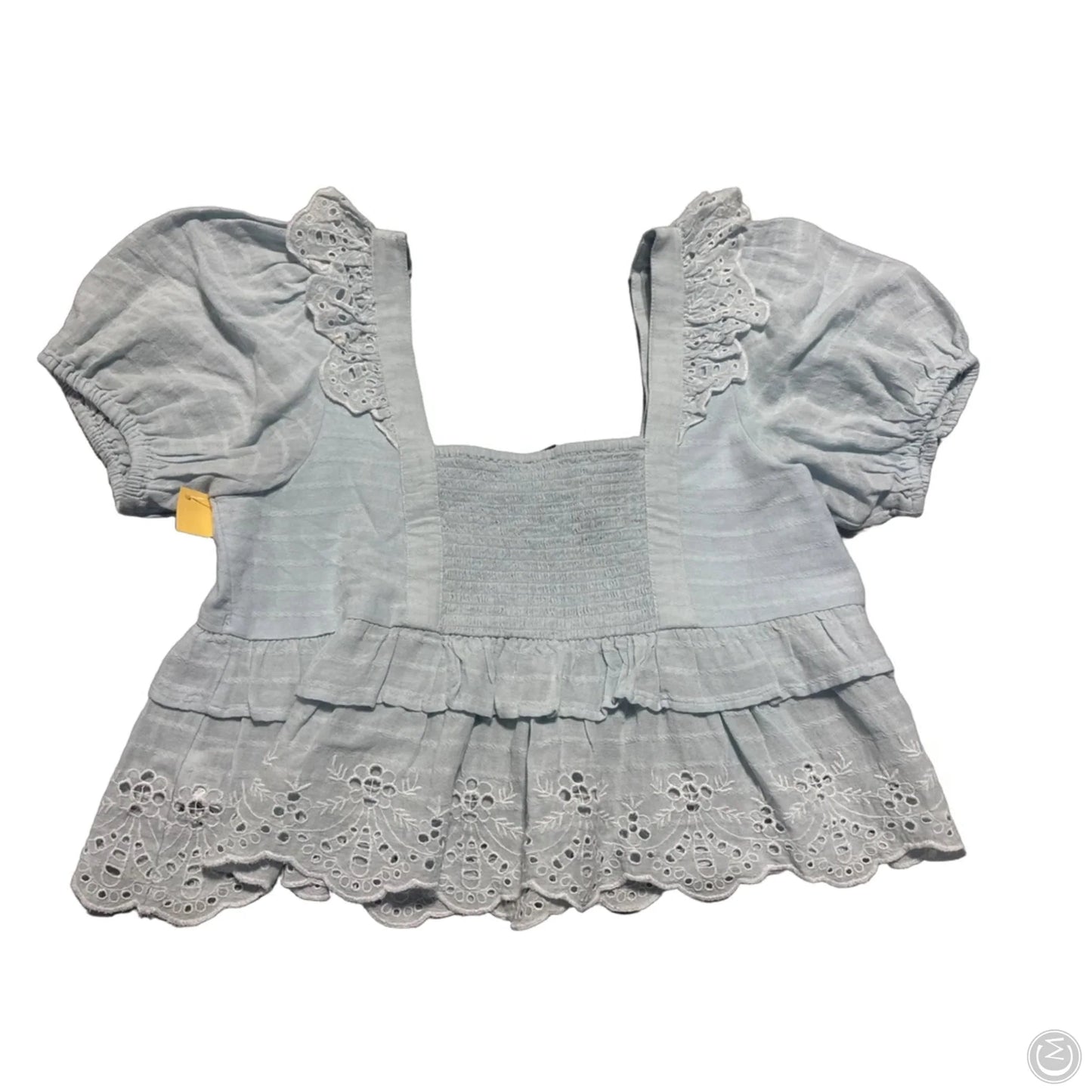 Top Short Sleeve By American Eagle In Blue, Size: L