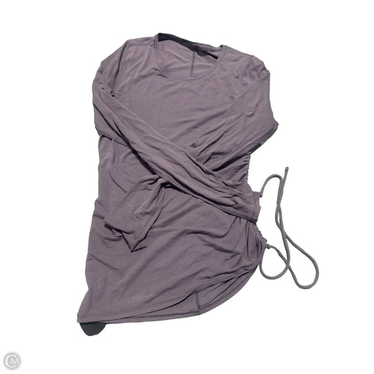 Athletic Top Long Sleeve Collar By Lululemon In Purple, Size: M