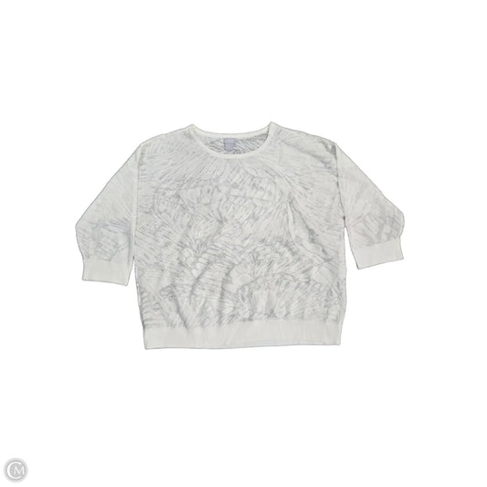 Top 3/4 Sleeve By Chicos In Cream, Size: Xl