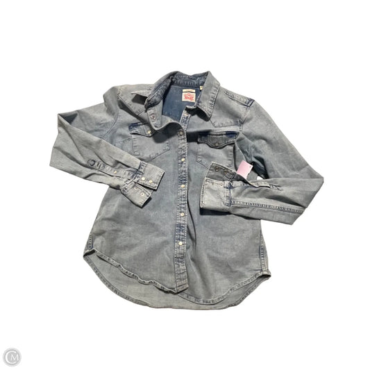 Jacket Denim By Levis In Blue Denim, Size: M