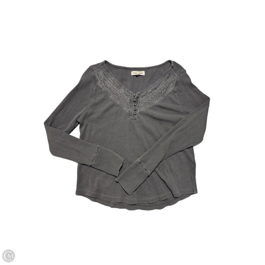 Top Long Sleeve By Lucky Brand In Grey, Size: Xl