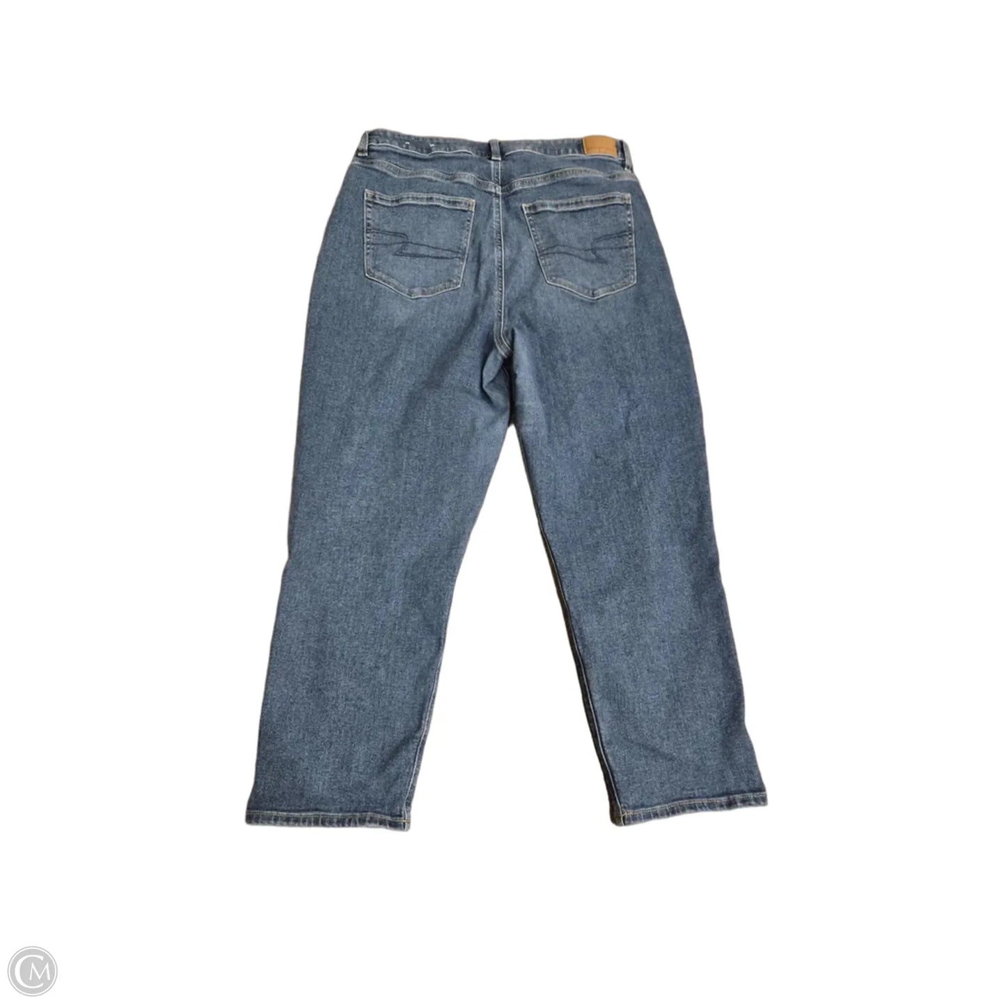 Jeans Straight By American Eagle In Blue Denim, Size: 14