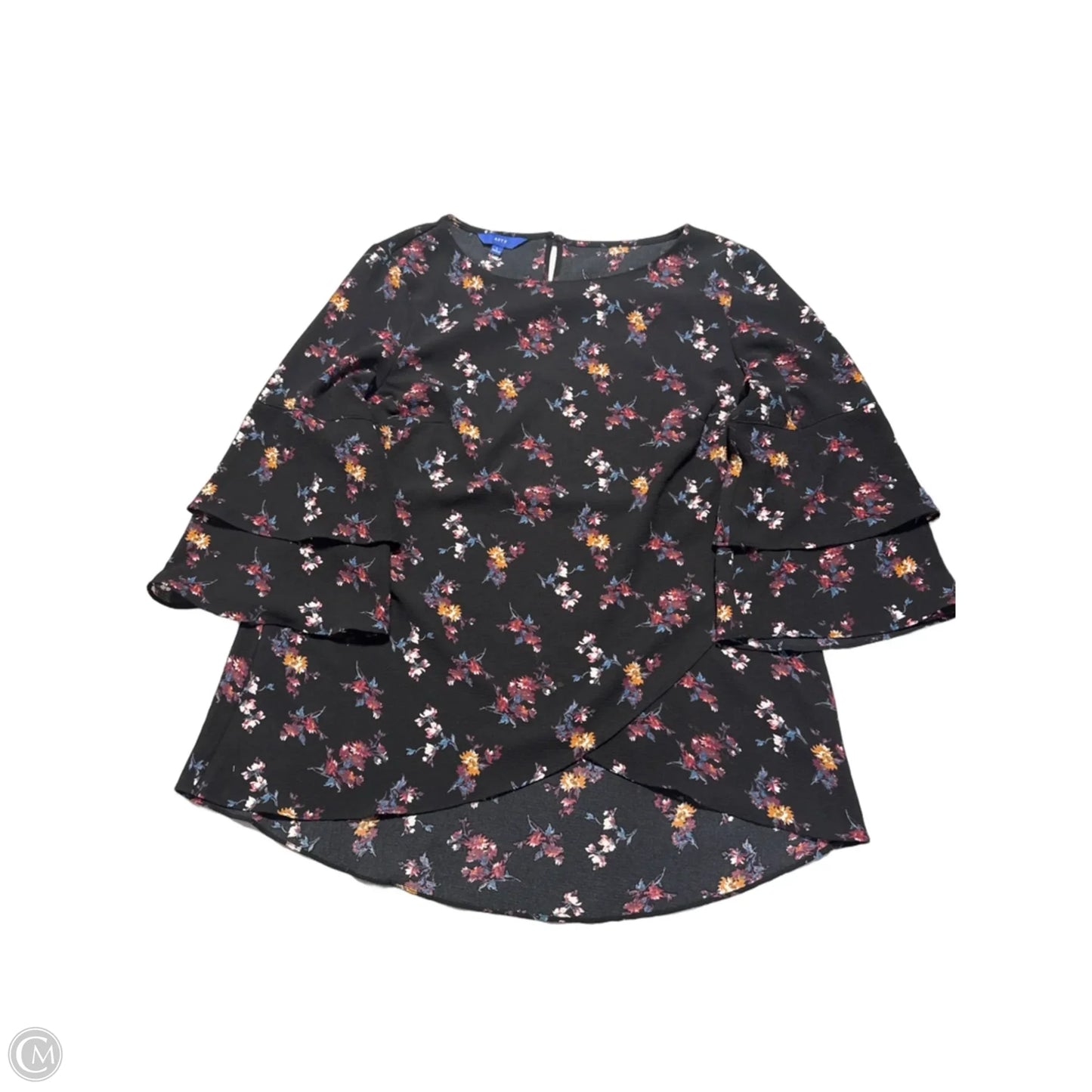 Top 3/4 Sleeve By Apt 9 In Floral Print, Size: L