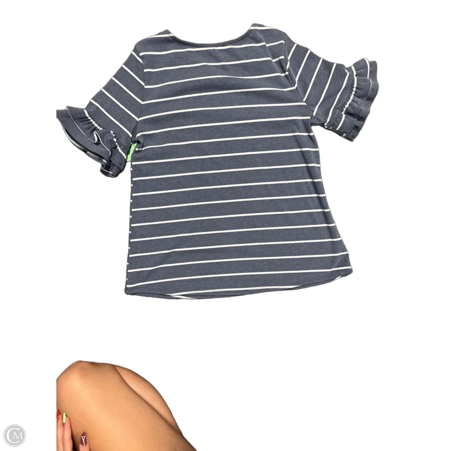 Top Short Sleeve By Ces Femme In Striped Pattern, Size: M