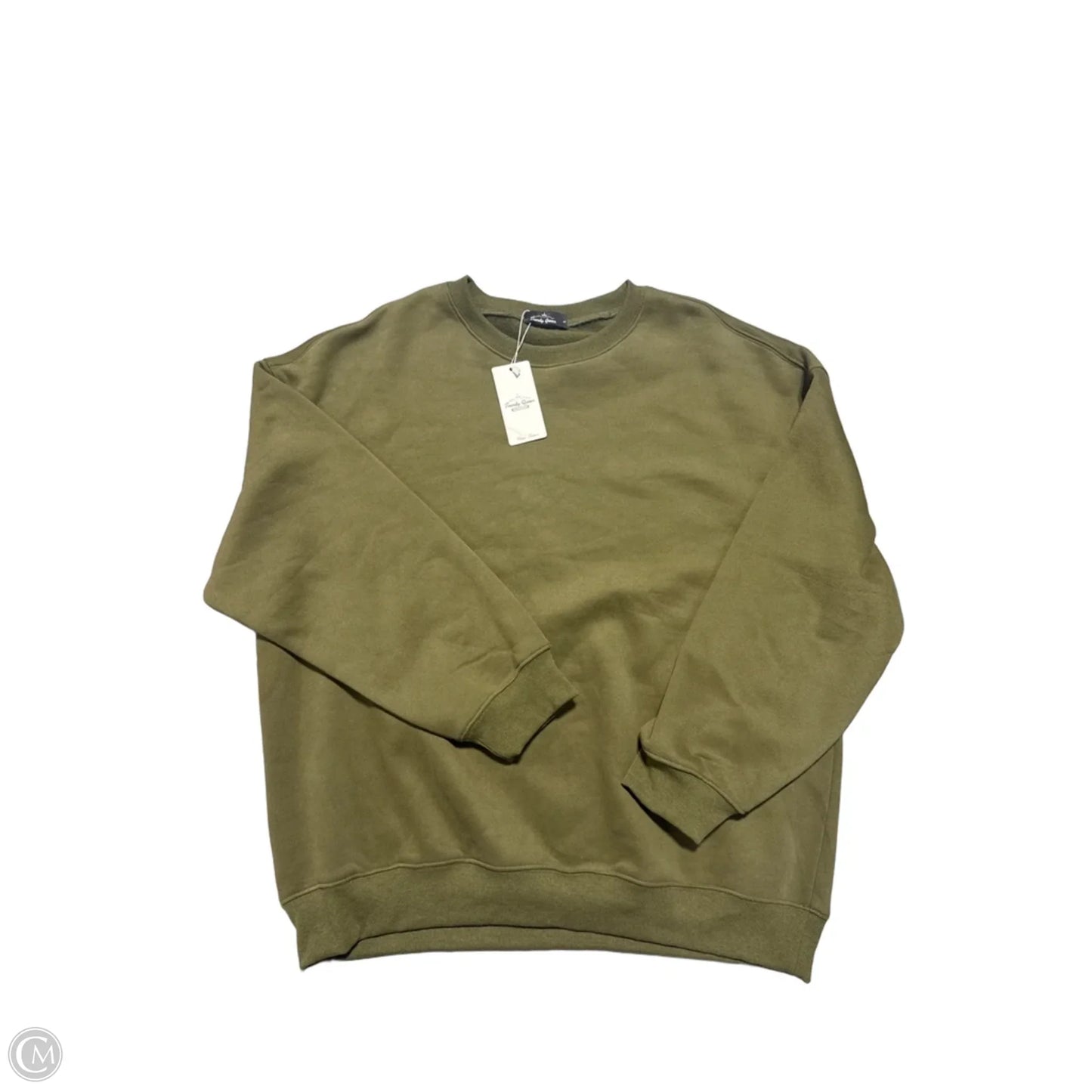 Sweatshirt Crewneck By Trendy Queen In Green, Size: L