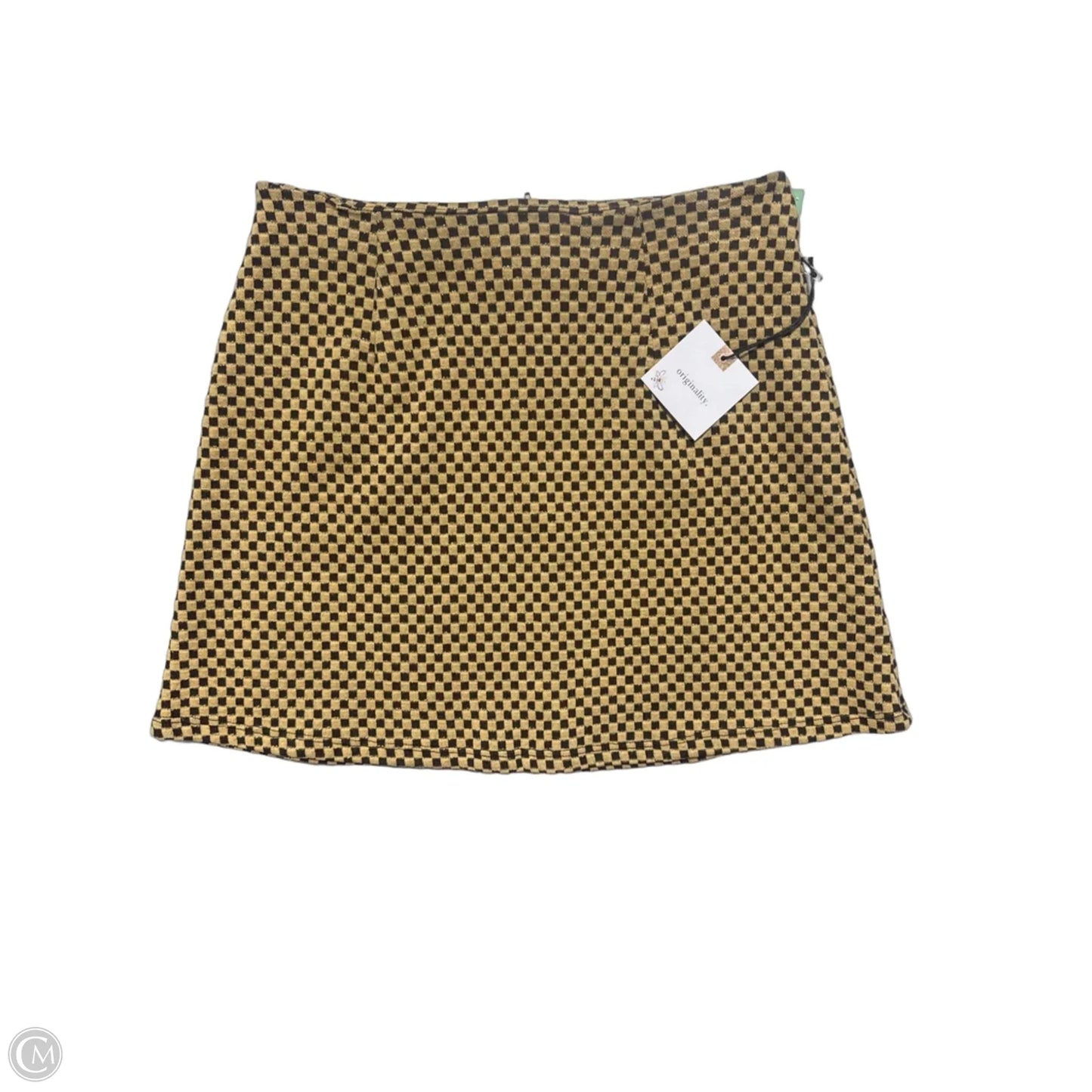 Skirt Mini & Short By Originality In Black & Gold, Size: S