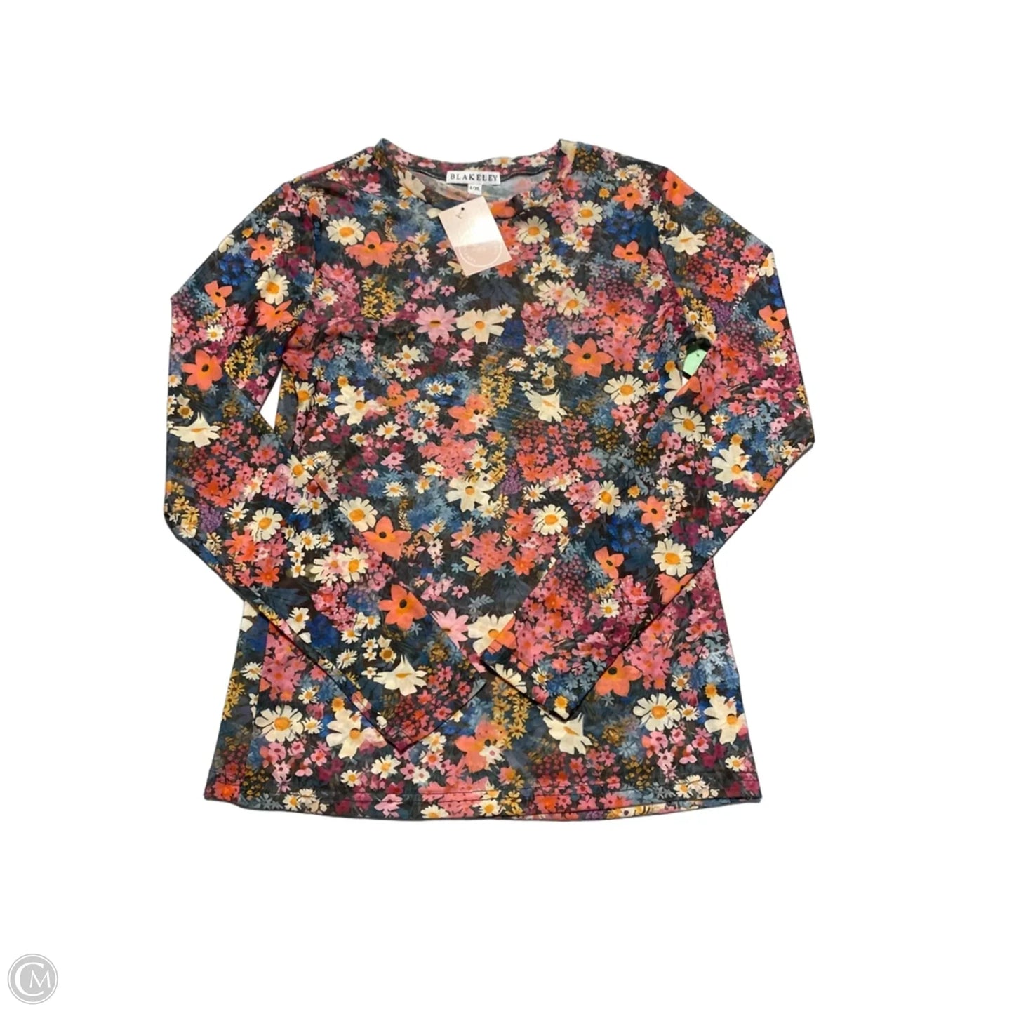 Top Long Sleeve By Blakeley In Floral Print, Size: L