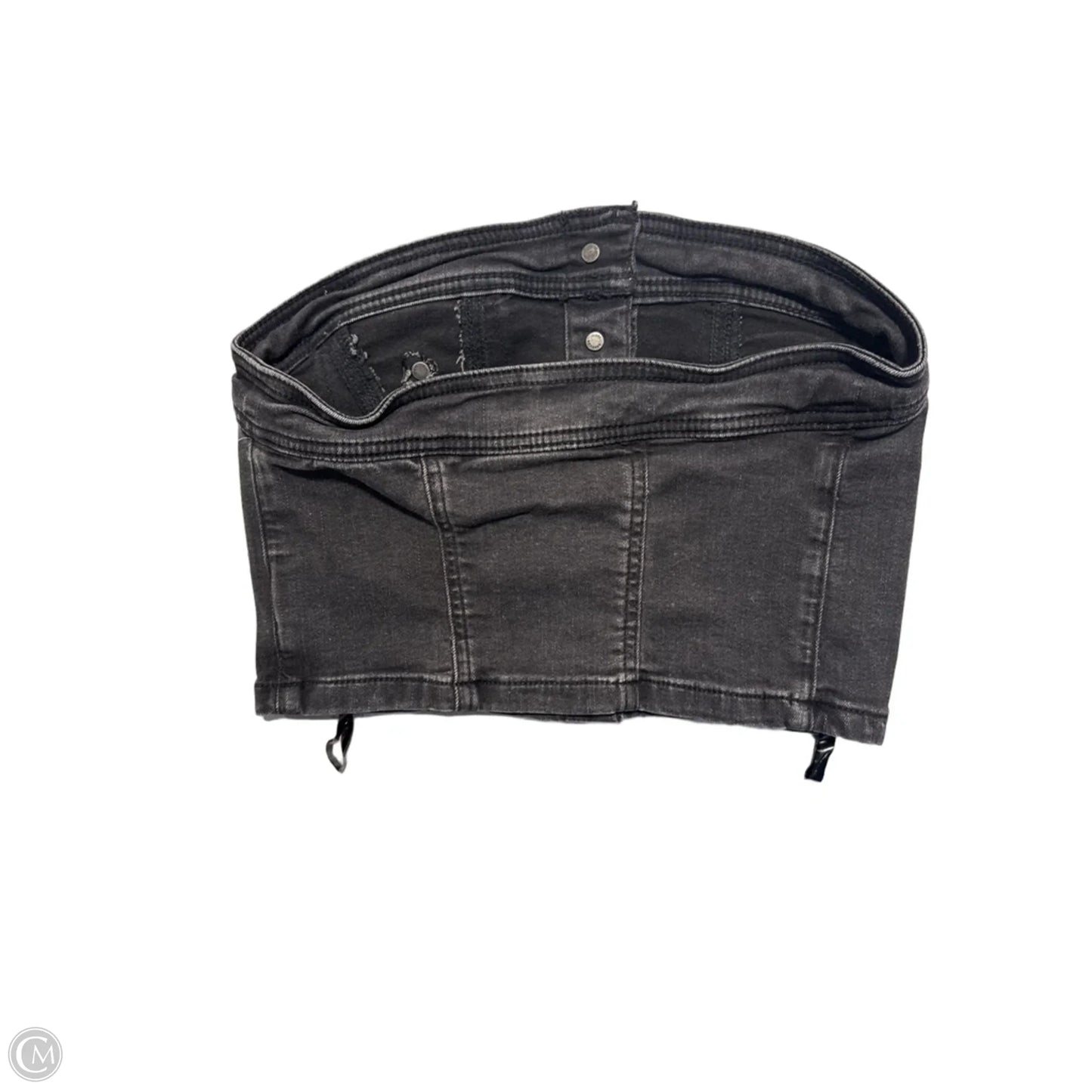 Top Sleeveless By American Eagle In Black Denim, Size: S