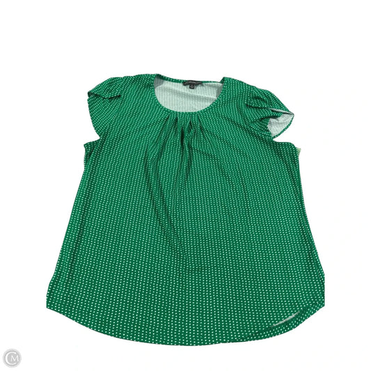 Top Short Sleeve By Adrianna Papell In Green, Size: M