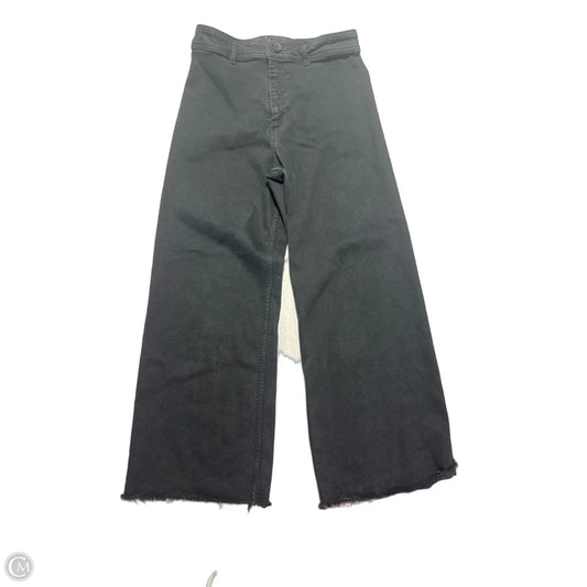 Jeans Wide Leg By Zara In Black Denim, Size: 10