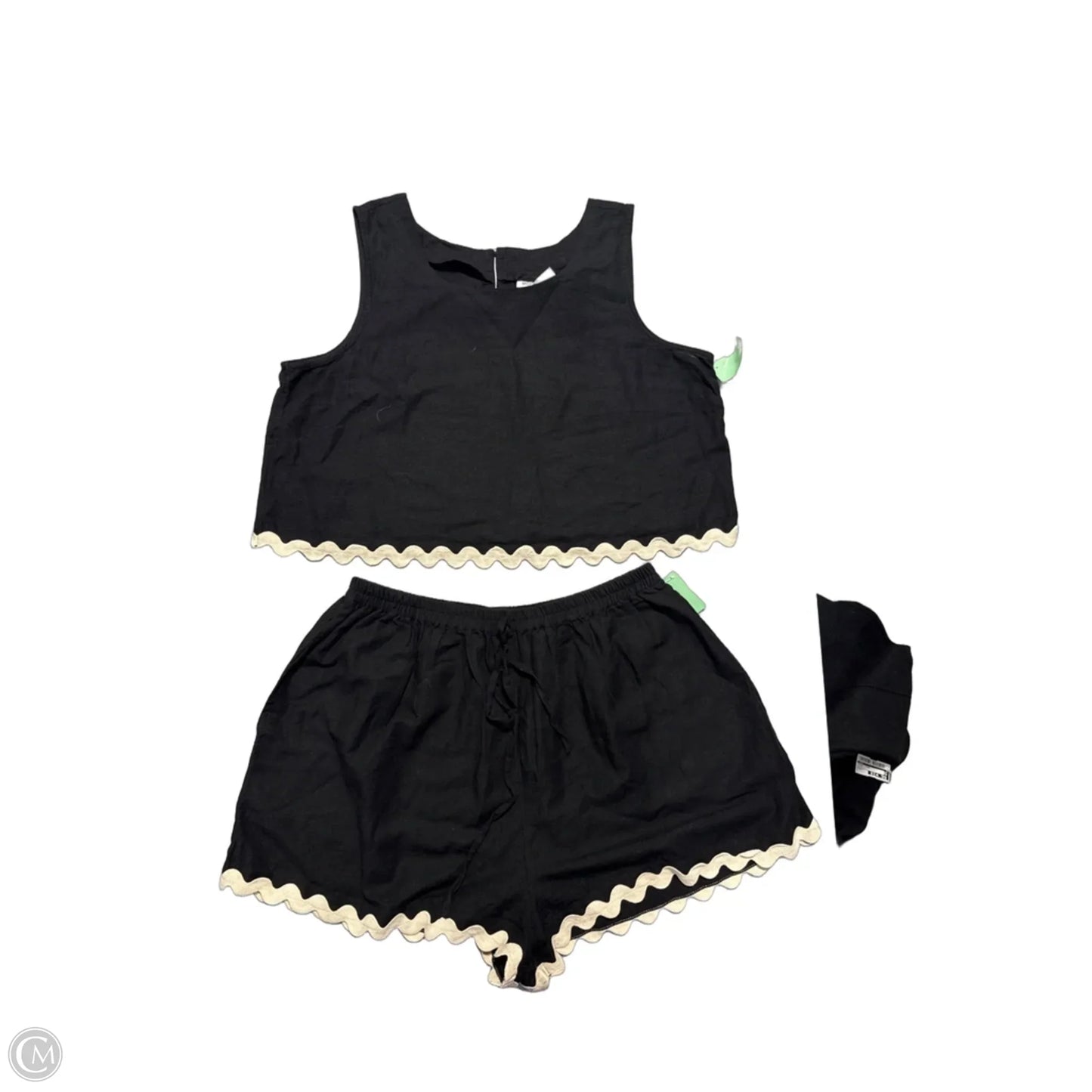 Top 2pc Sleeveless By Cmc In Black, Size: L