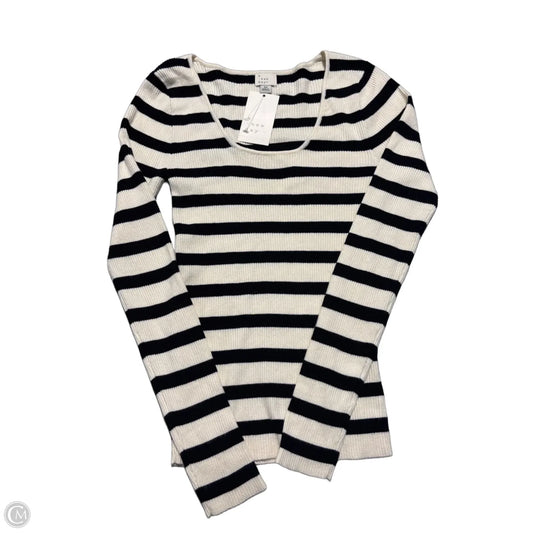 Top Long Sleeve By A New Day In Striped Pattern, Size: Xs
