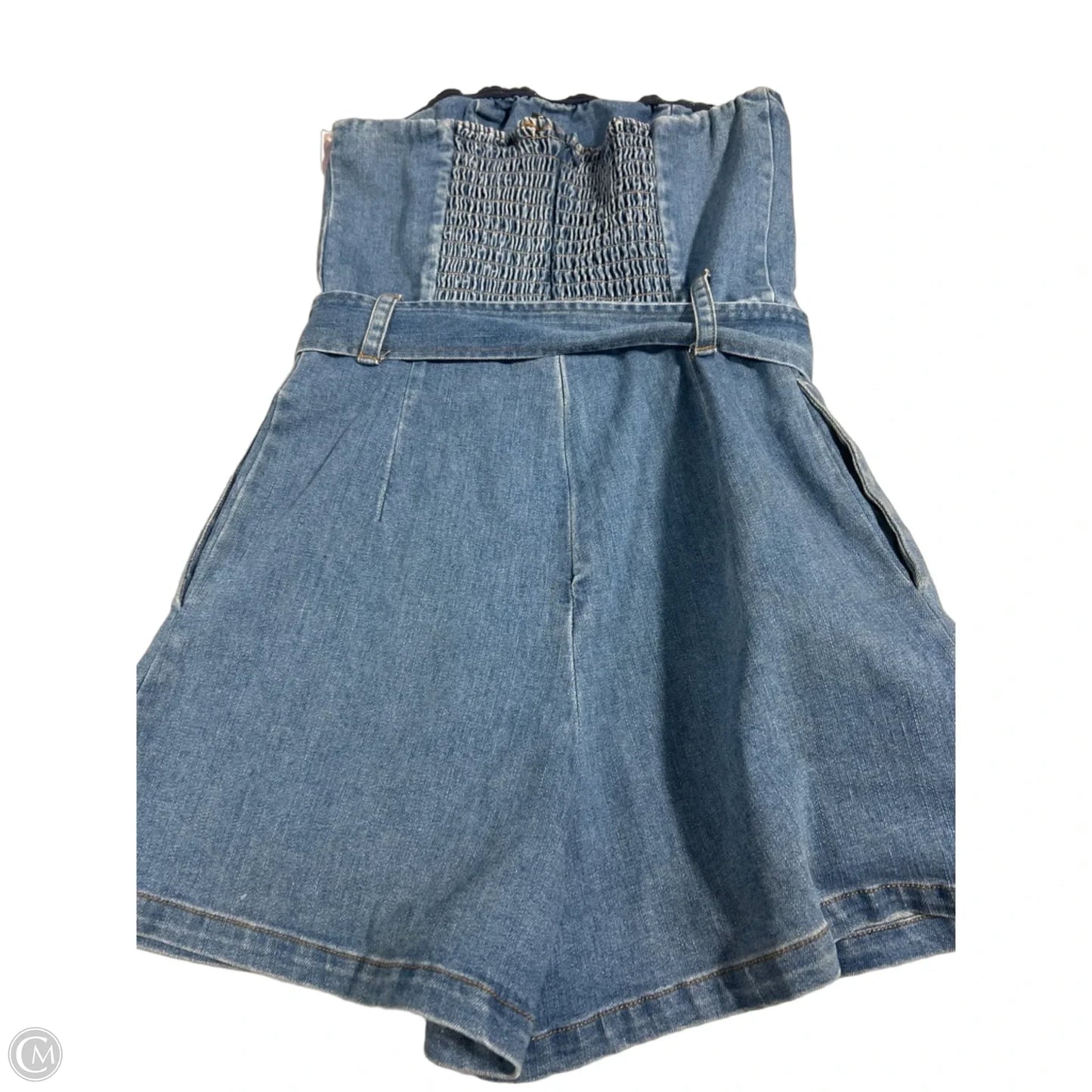 Romper By Olivaceous In Blue Denim, Size: S