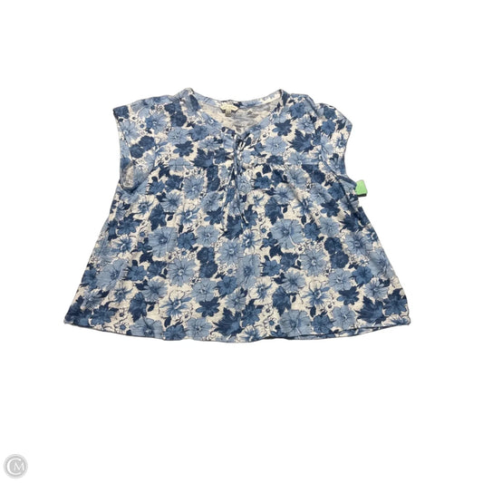 Top Short Sleeve By Lucky Brand In Blue, Size: Xl