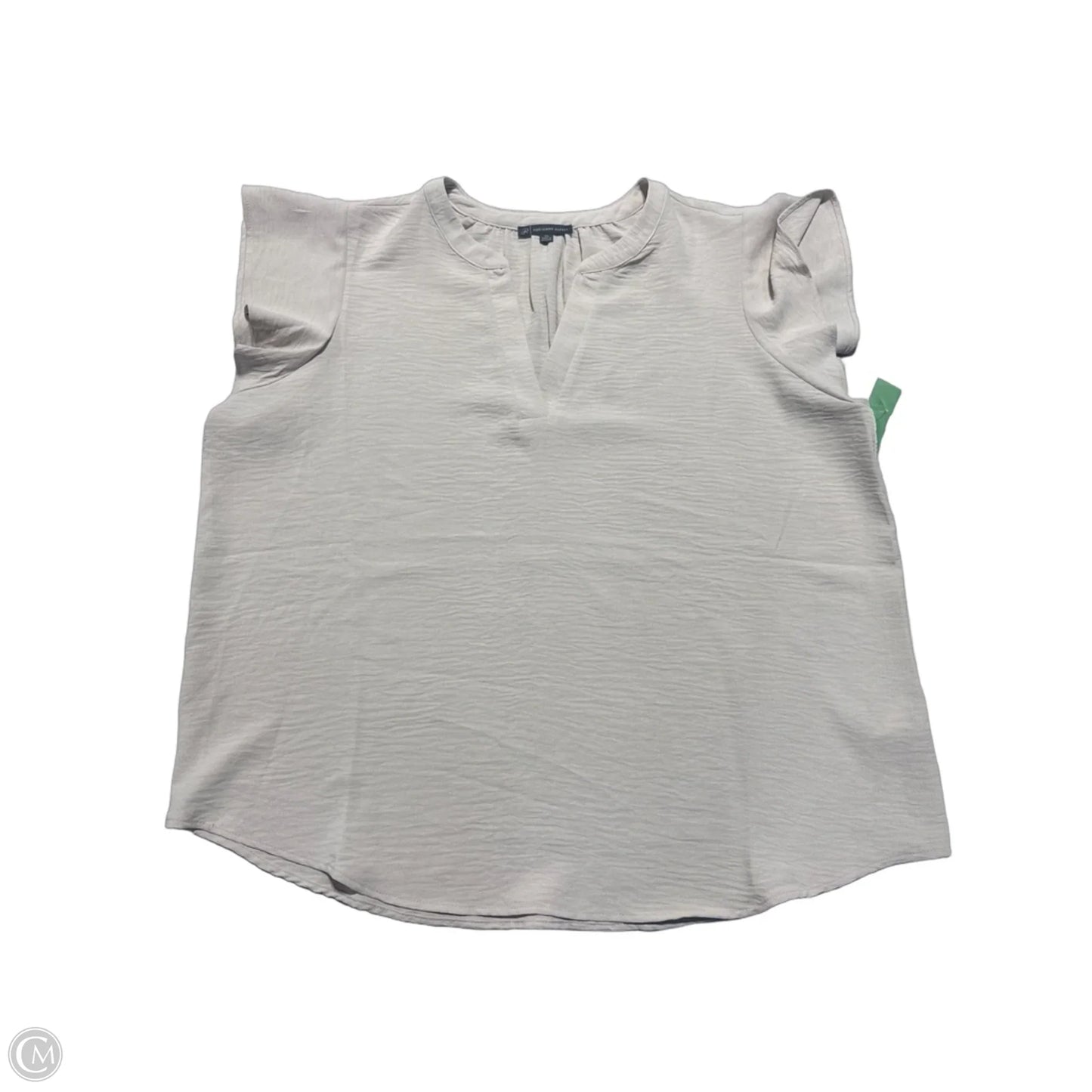 Top Short Sleeve By Adrianna Papell In Cream, Size: Xl