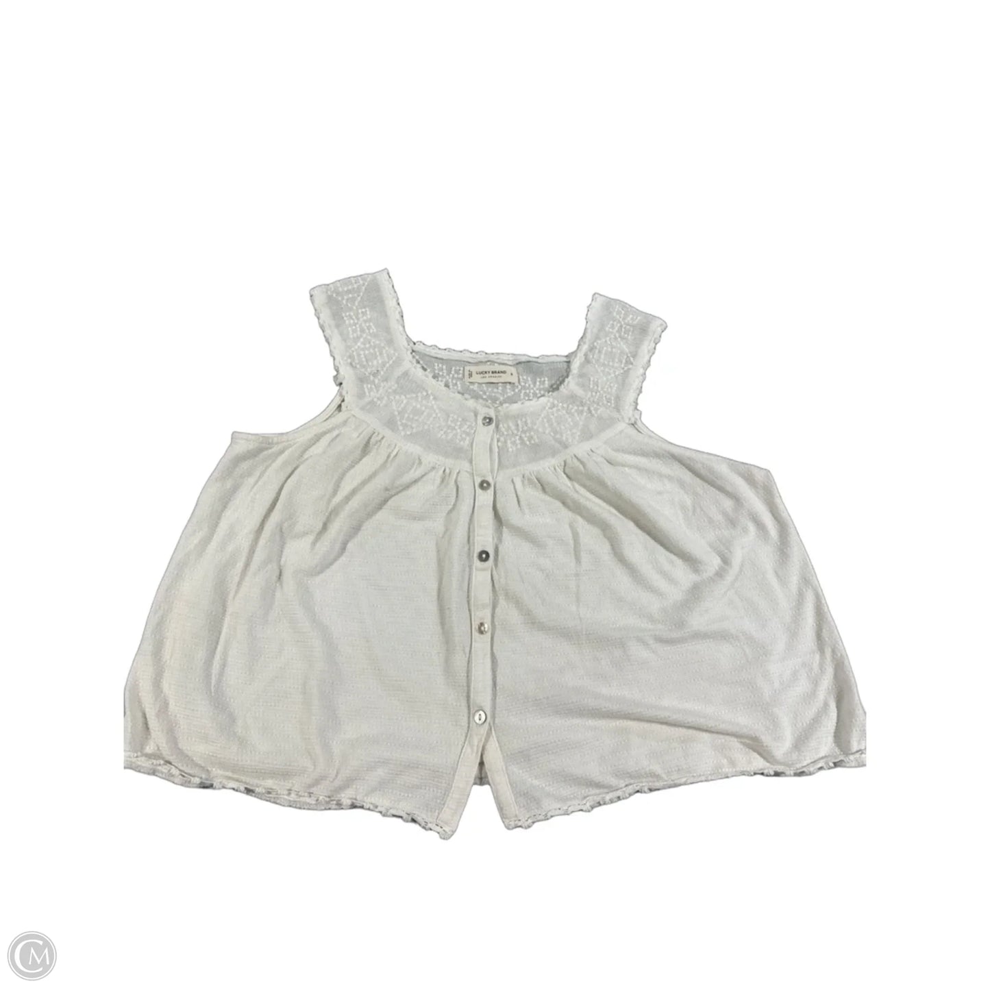 Tank Top By Lucky Brand In White, Size: S