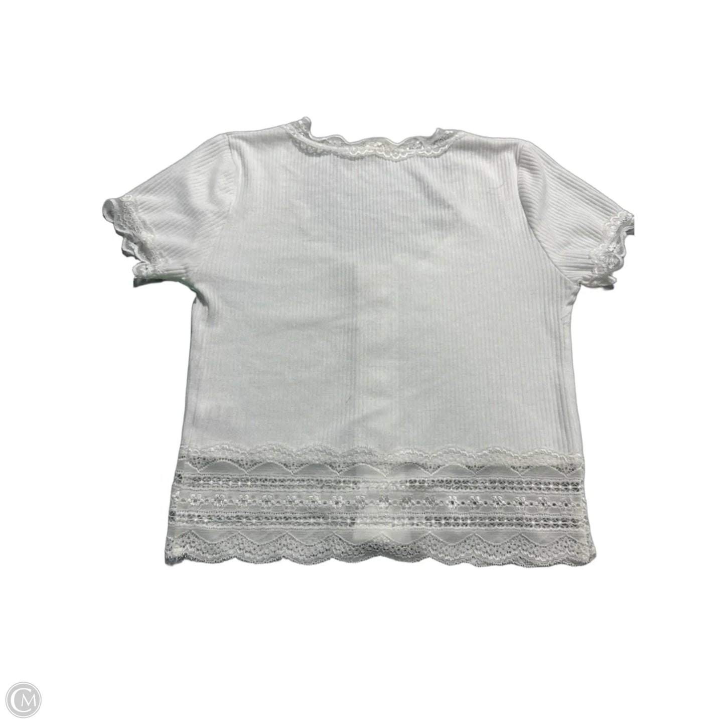 Top Short Sleeve Basic By Caution To The Wind In White, Size: M