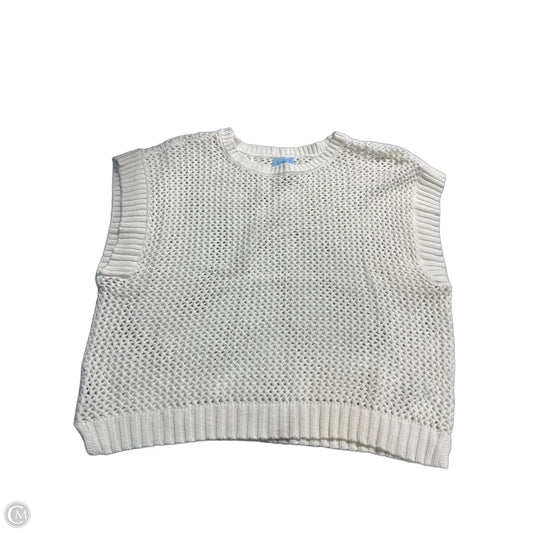 Vest Sweater By Cece In White, Size: M
