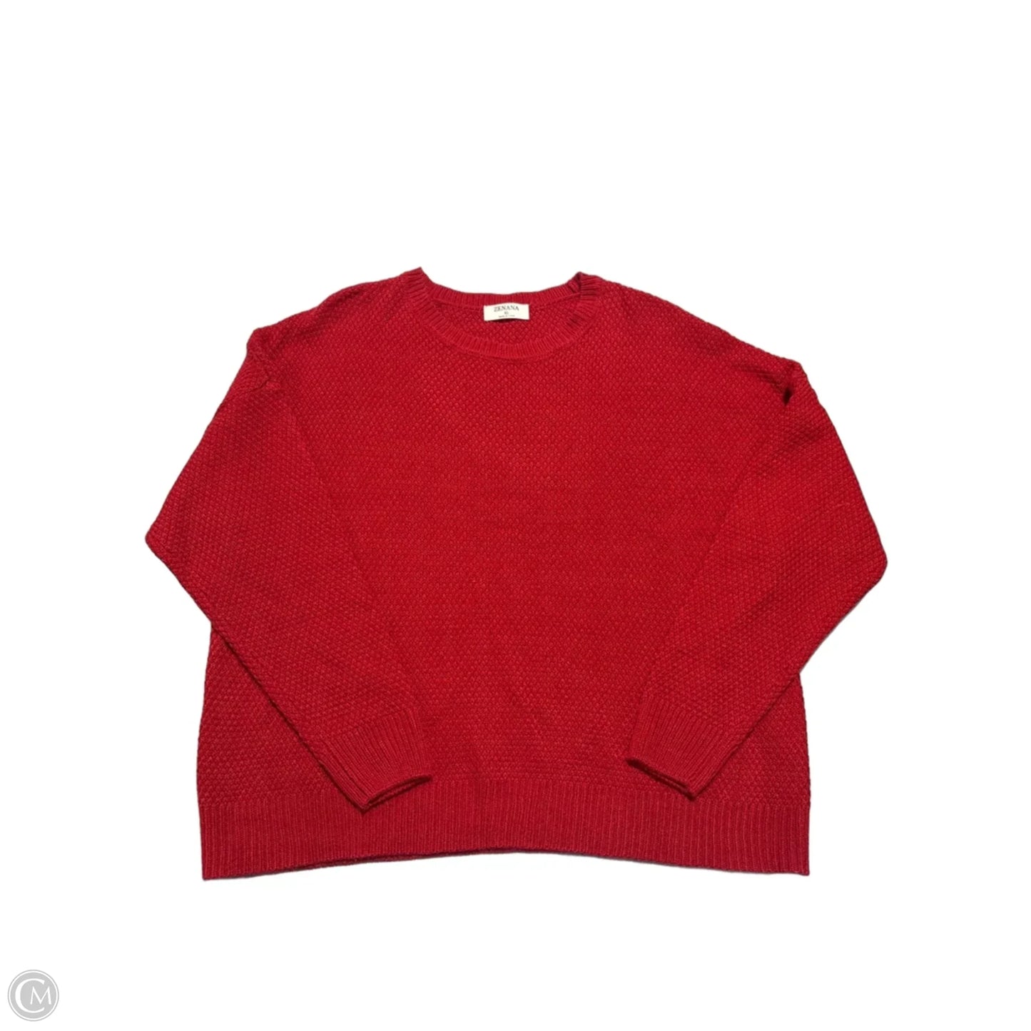 Sweater By Zenana In Red, Size: Xl
