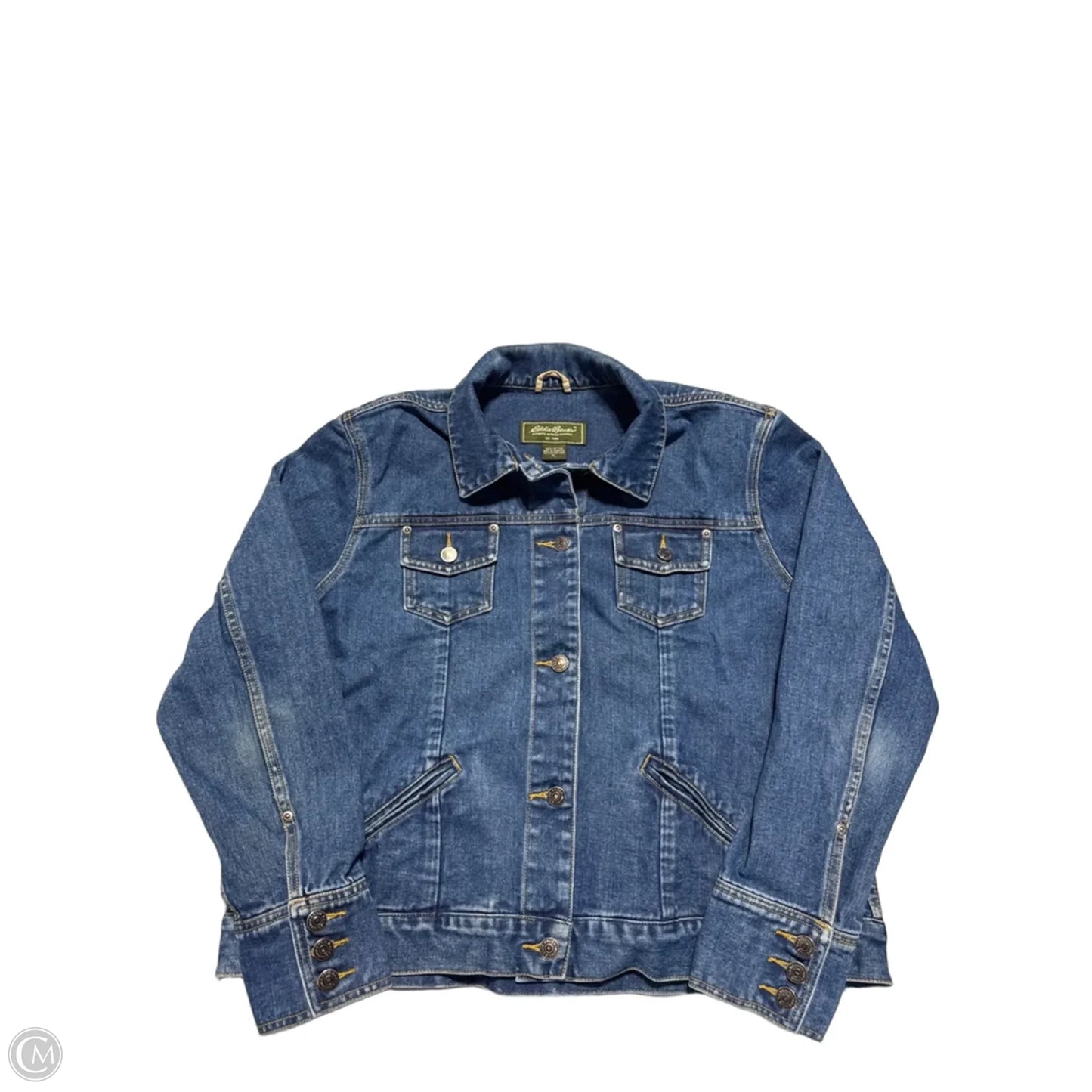 Jacket Denim By Eddie Bauer In Blue Denim, Size: Xl