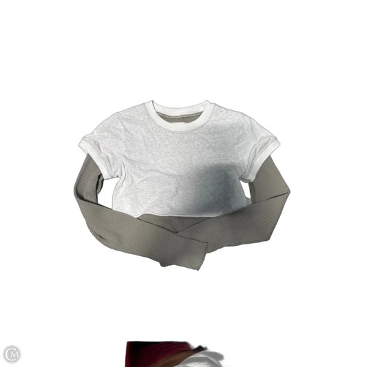 Top Long Sleeve By Bdg In Green & White, Size: Xs
